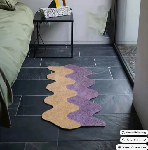 Kalsten | Abstract Color Block Rug made of Cotton-Polyester